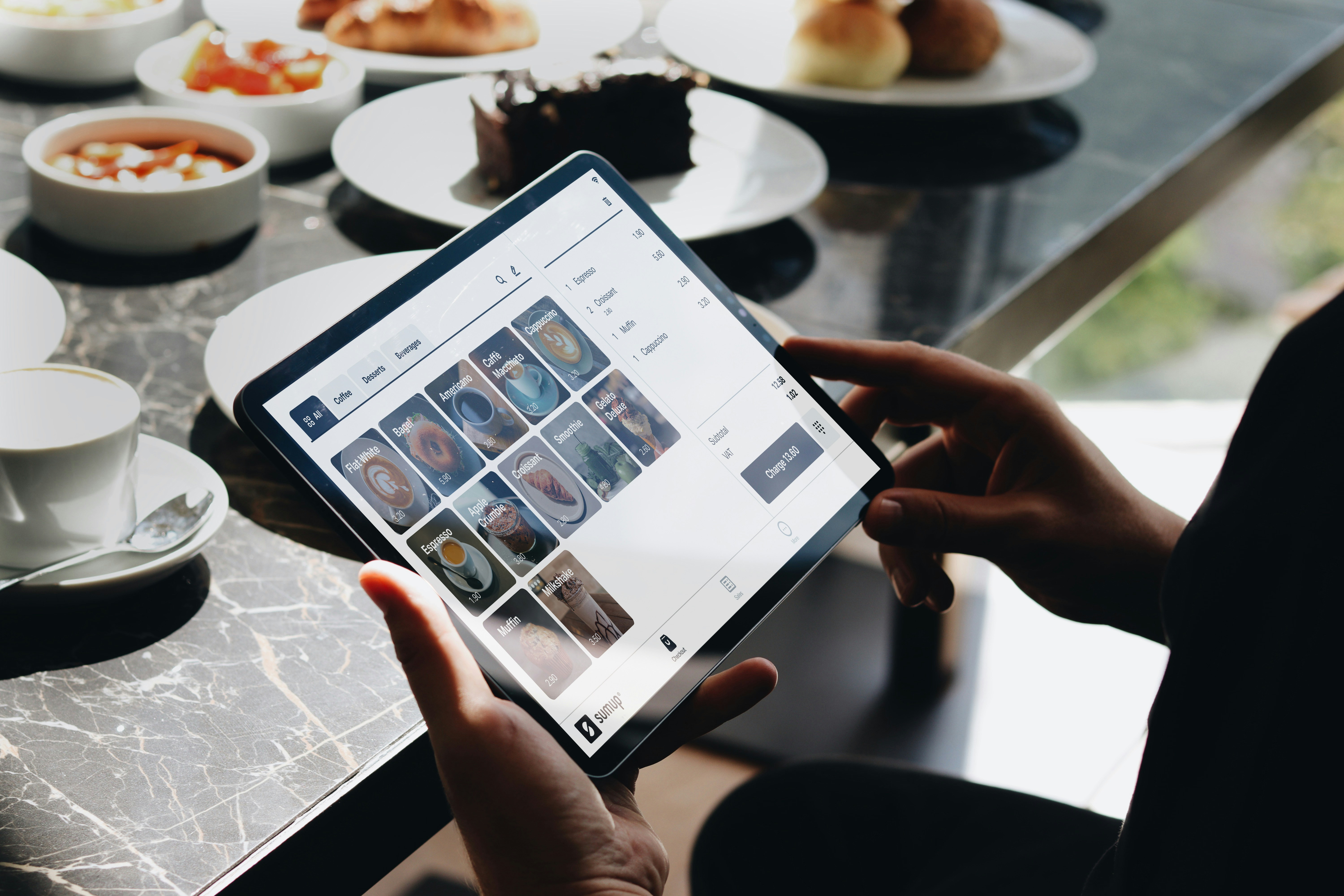 Restaurant owner using online ordering